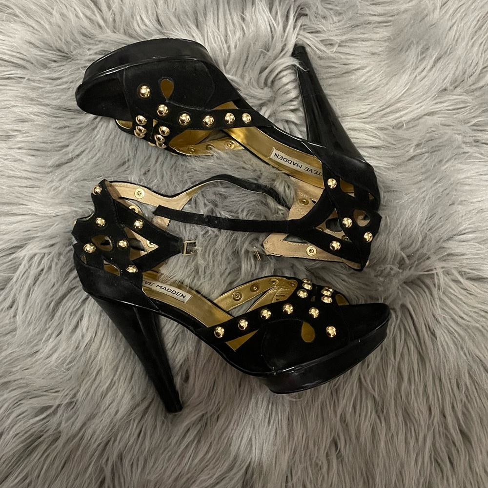 Steve Madden Kerrie Black Suede Size 8